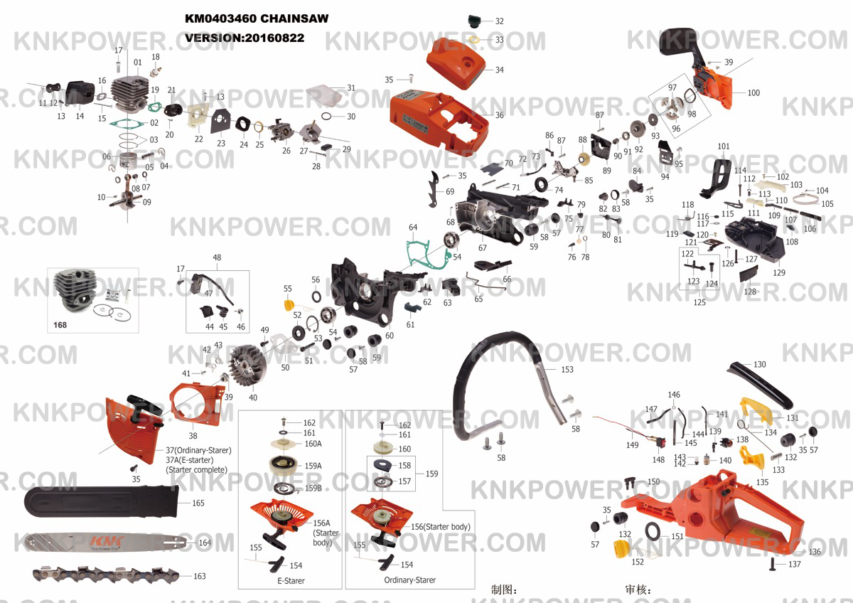 46CC GASOLINE CHAIN SAW Engine Bore: 46cc 43.5mm*31mm Power