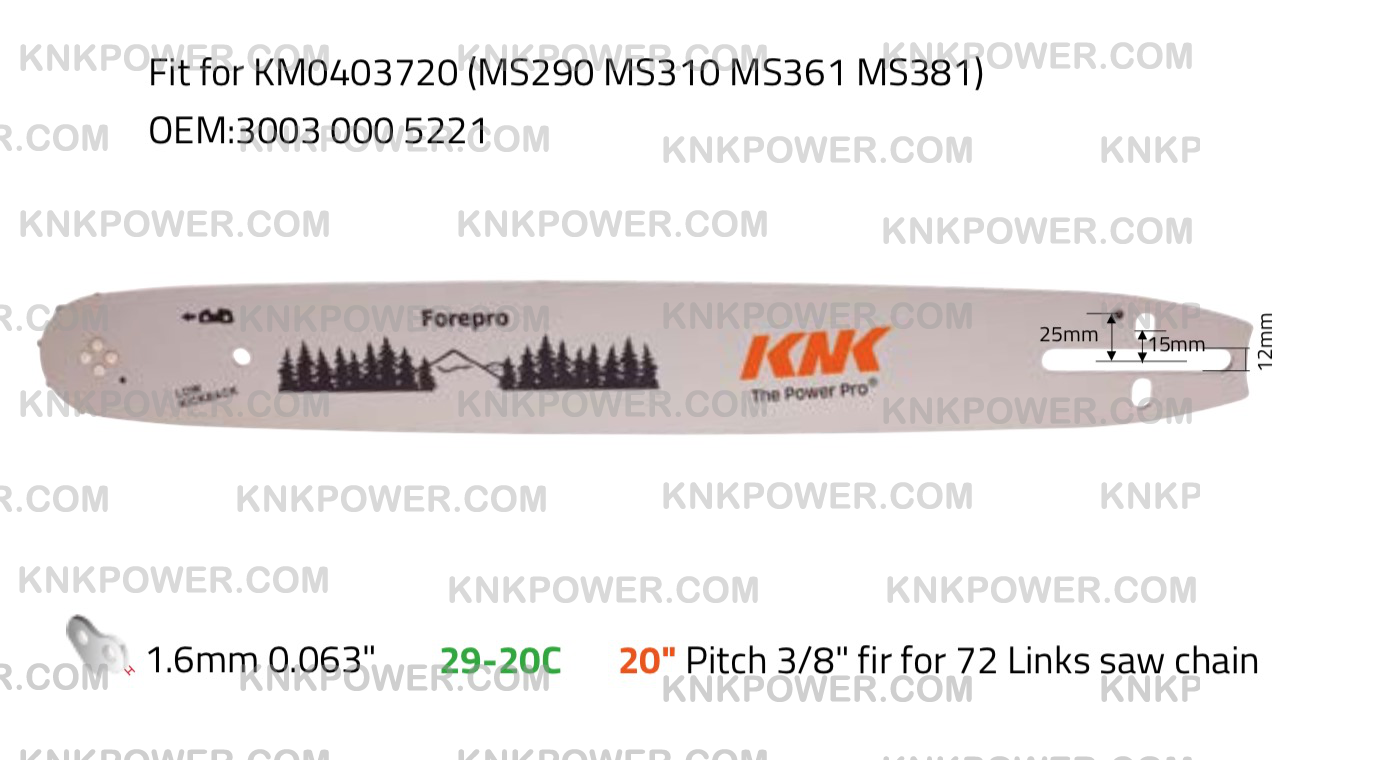 knkpower [6749] STIHL MS290 MS310 MS361 MS380 MS381 KM0403720 3003 000 5221