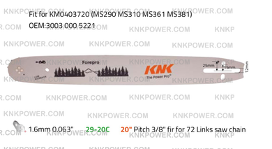 knkpower [6749] STIHL MS290 MS310 MS361 MS380 MS381 KM0403720 3003 000 5221