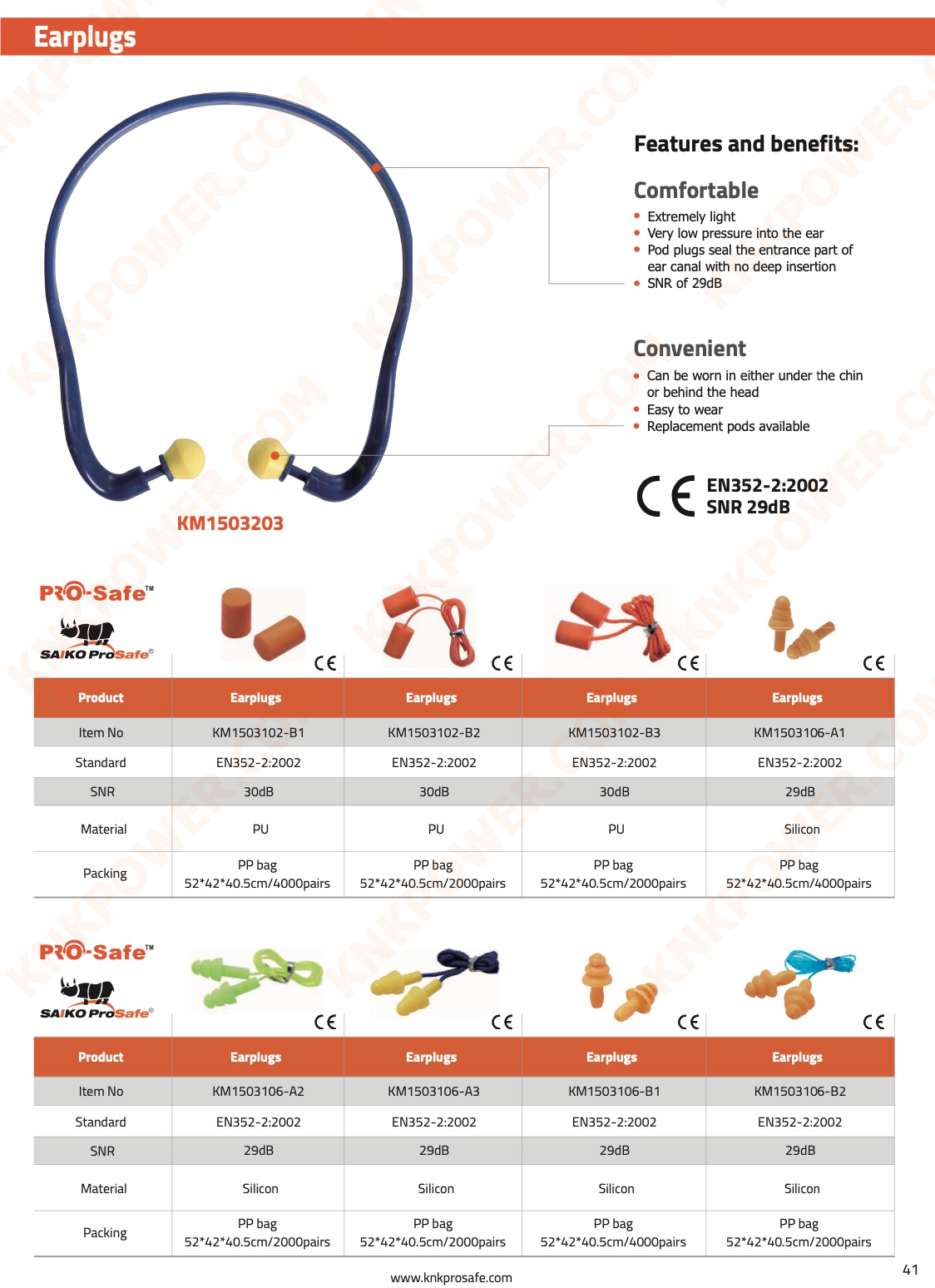 knkpower [18348] JUEGO TAPONES OIDOS 25 Db. NORMATIVA SNR 26 Db EN 352-2 ANSI S3.19