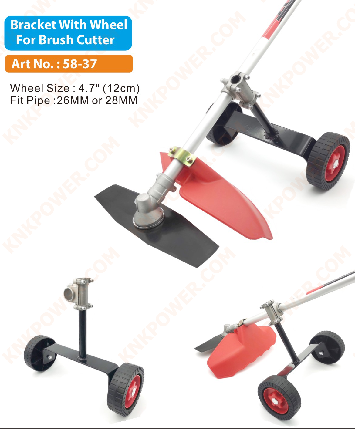 knkpower [17033] Bracket With Wheel For Brush Cutter