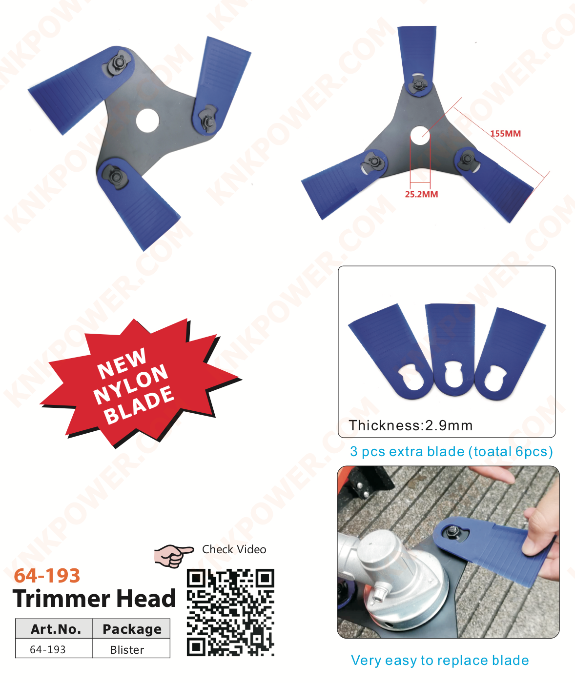 knkpower [16729] TRIMMER HEAD