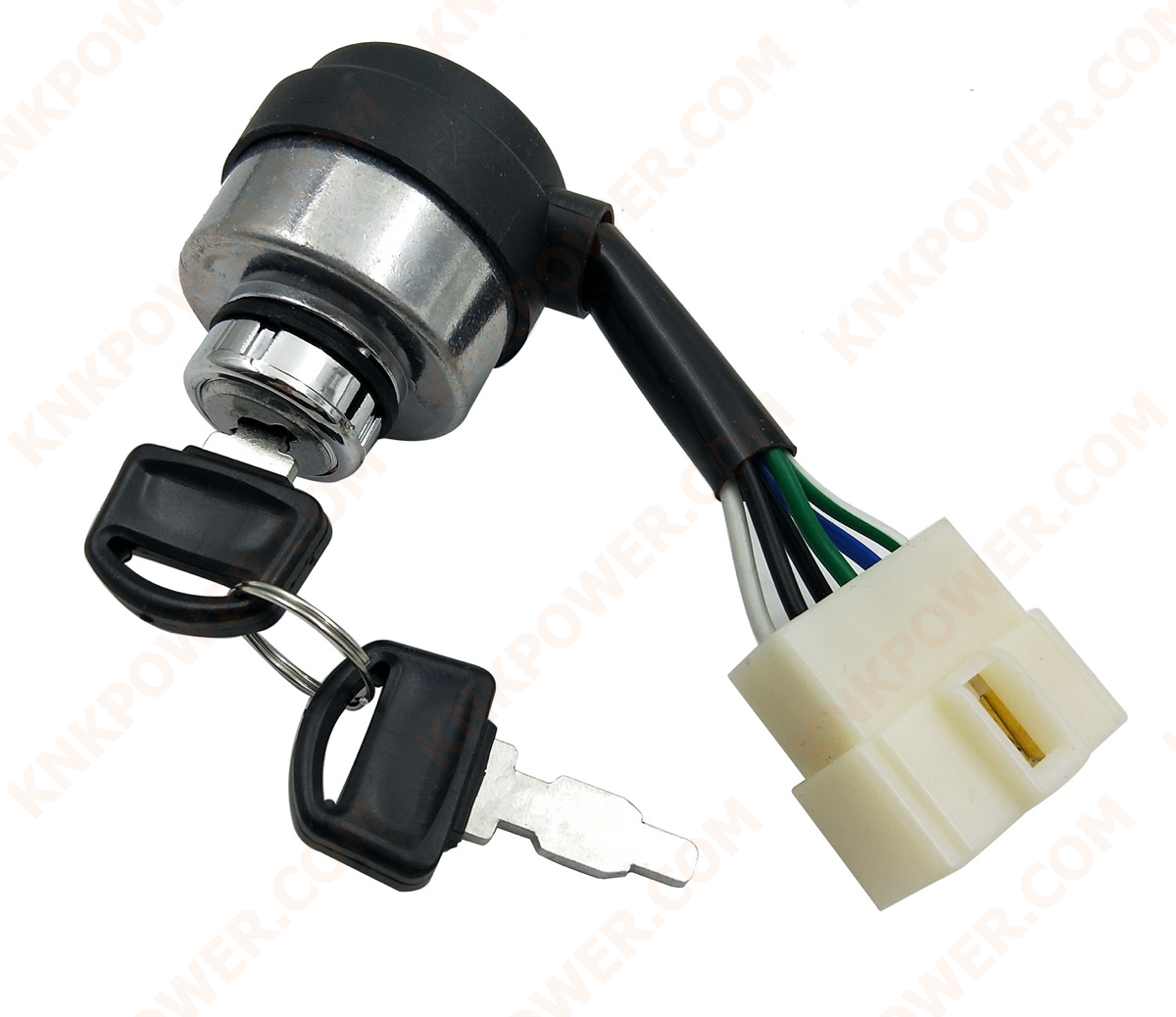 knkpower [16283] 6 WIRE IGNITION START KEY SWITCH FOR 2.5-6.5KW 188F GAS GENERATOR