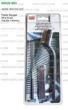 Load image into Gallery viewer, knkpower [8414] Feeler Gauges + wire brush+ flat file (140mm)